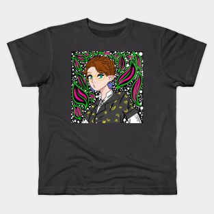 the magic elf in kawaii patterns of night Kids T-Shirt